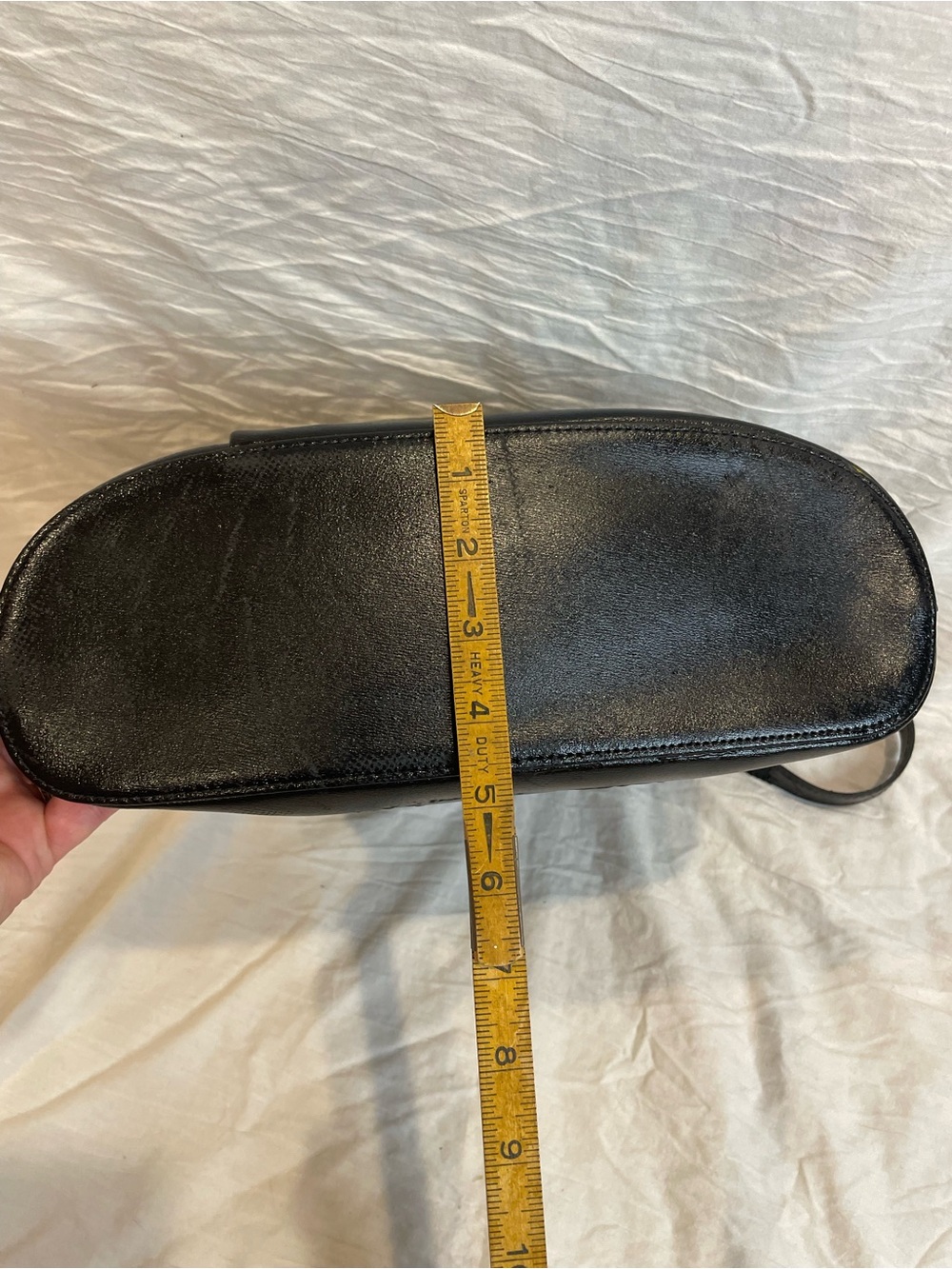 Vintage Longchamp Black Leather Crossbody Bucket Bag Gold Hardware Project Bag - Picture 12 of 15